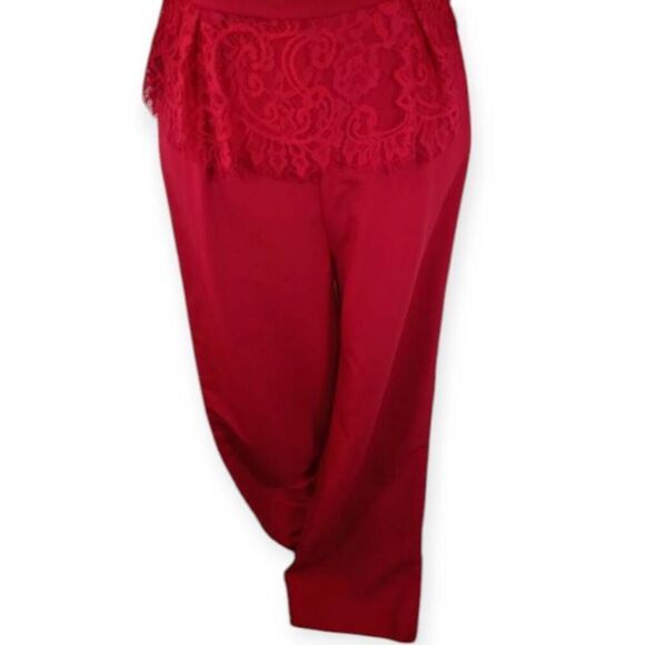 AMAZON RED LACE BODICE JUMPSUIT SZ.S EUC. - Picture 4 of 8